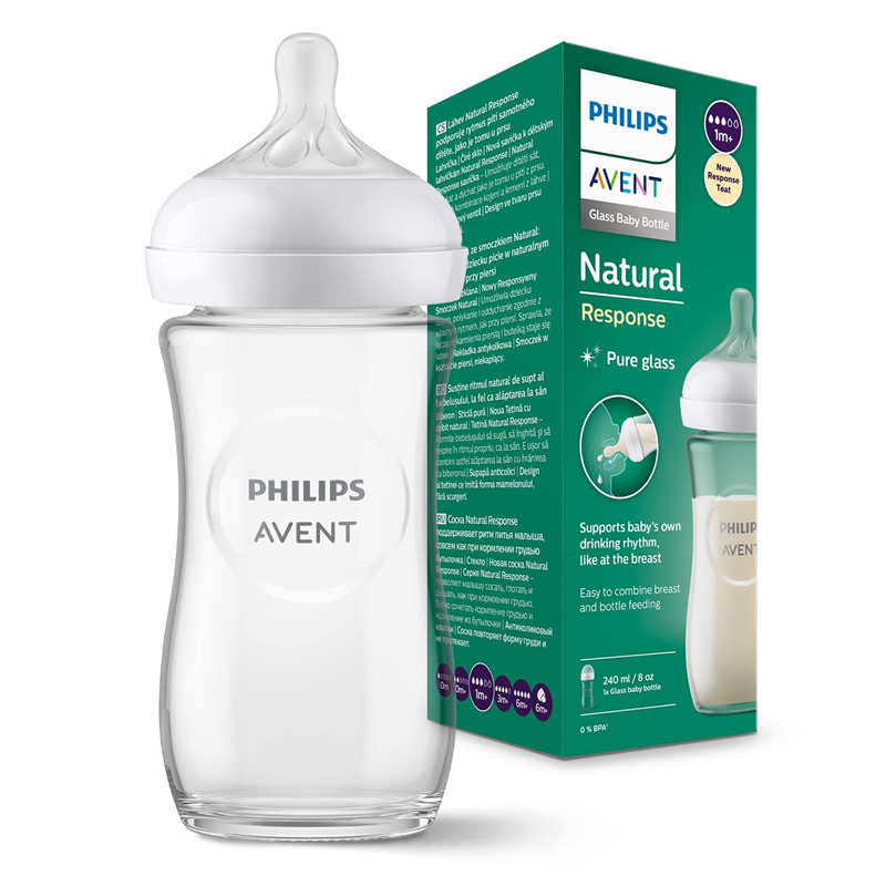 تغذیه طبیعی با شیشه شیر پیرکس فیلیپس مدل Natural Response