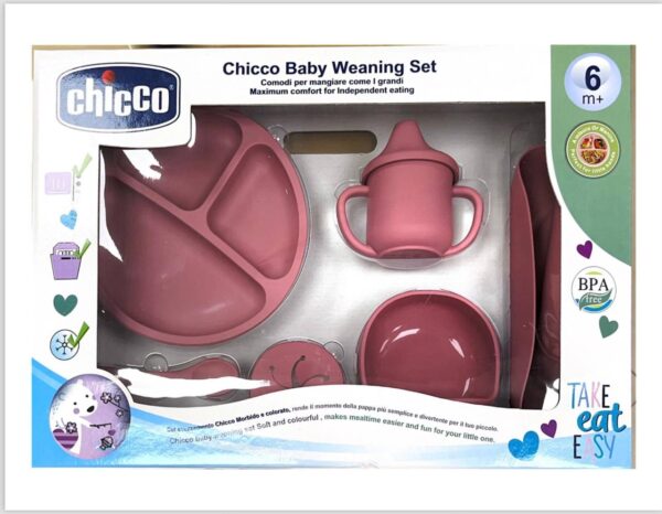 ست ظرف غذا سیلیکونی +6ماه چیکو Chicco