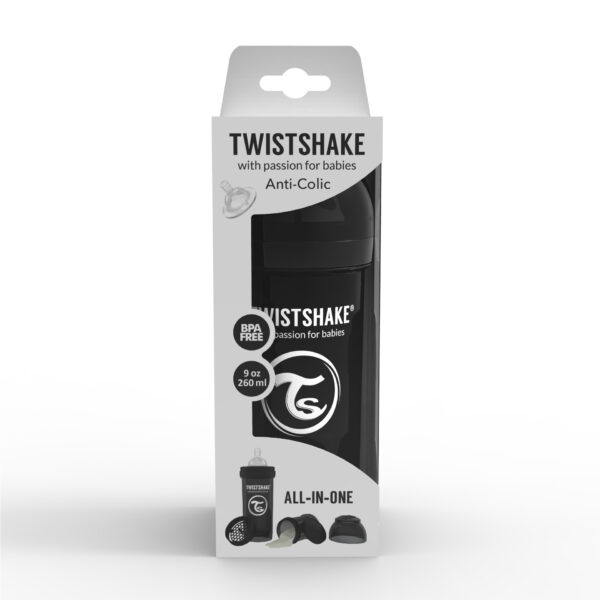 شیشه شیر 260میل +2ماه 2قطره تویست شیک Twistshake