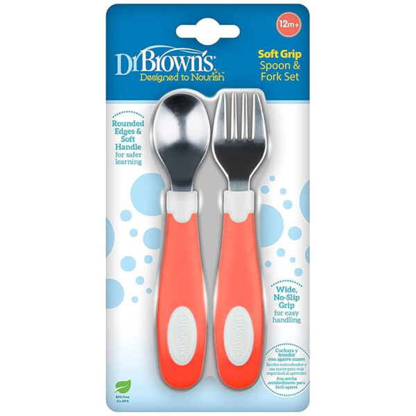 قاشق استيل قرمز +12ماه TF026 دکتربراون DrBrown’s