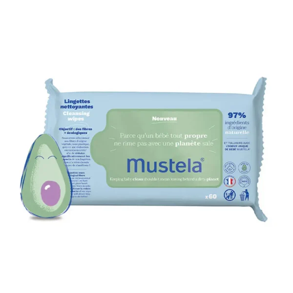 دستمال مرطوب بدو تولد تغذیه کننده پوست 60عددی موستلا Mustela