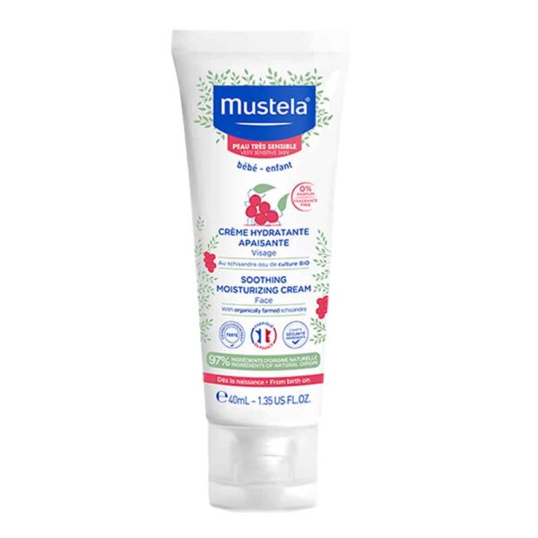 کرم دست و صورت پوست حساس 40میل سوتینگ موستلا Mustela