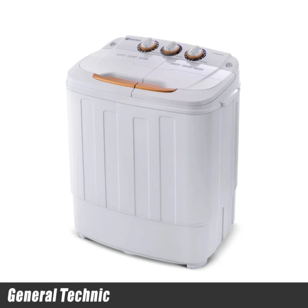 ميني واش دوقلو جنرال تکنيک General Technic نقره اي-طلايي حجم 3.8کيلو مدل SH-MW-3818