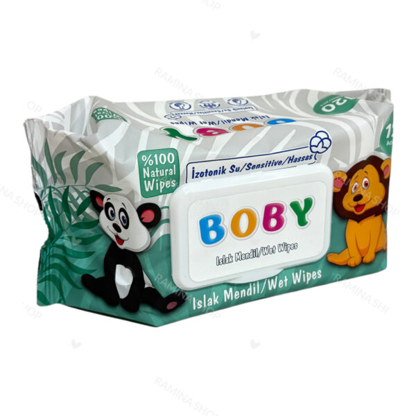 دستمال‌مرطوب بابي120عددي BOBY دربي فيروزه‌اي395417
