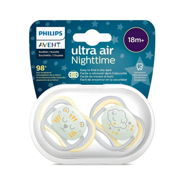 پستانک ريسپانس +18ماه ultra air nighttime اونت گربه طوسي 376/01