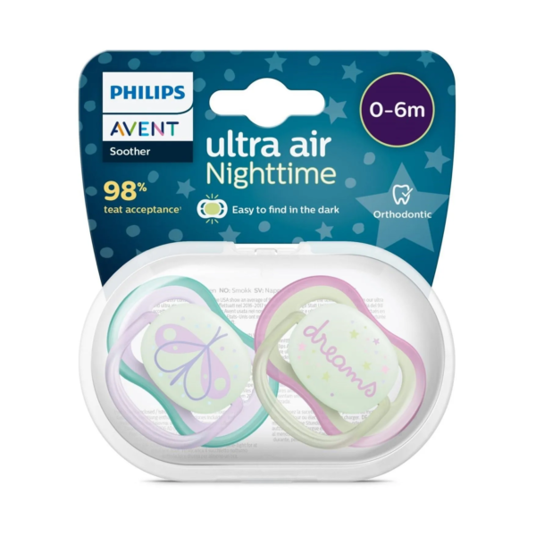 پستانک ريسپانس0-6 ultra air Nighttime اونت پروانه دريم 376/19